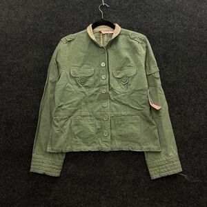 Periscope Olive Green Utility Jacket Cotton Canvas Military Y2K Deadstock XL